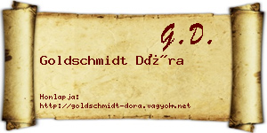 Goldschmidt Dóra névjegykártya